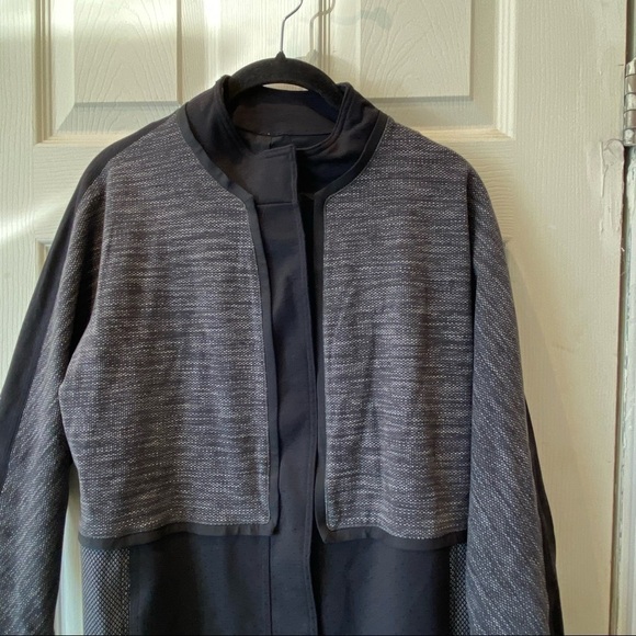 Lululemon‎ Cocoon Car Coat Jacket Shine Dot Black Gray size XS - Picture 6 of 9